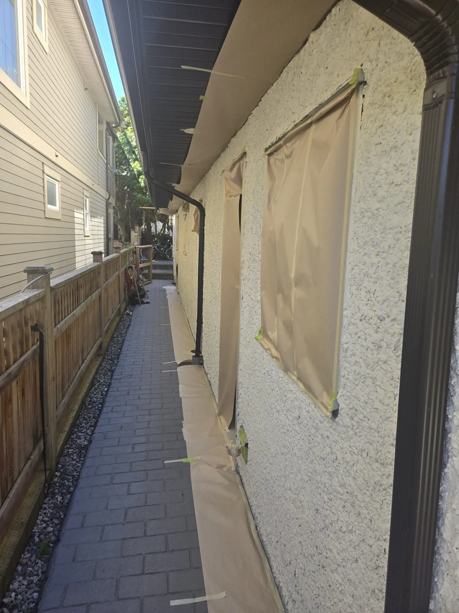 Exterior masking and protection for clean lines and zero mess