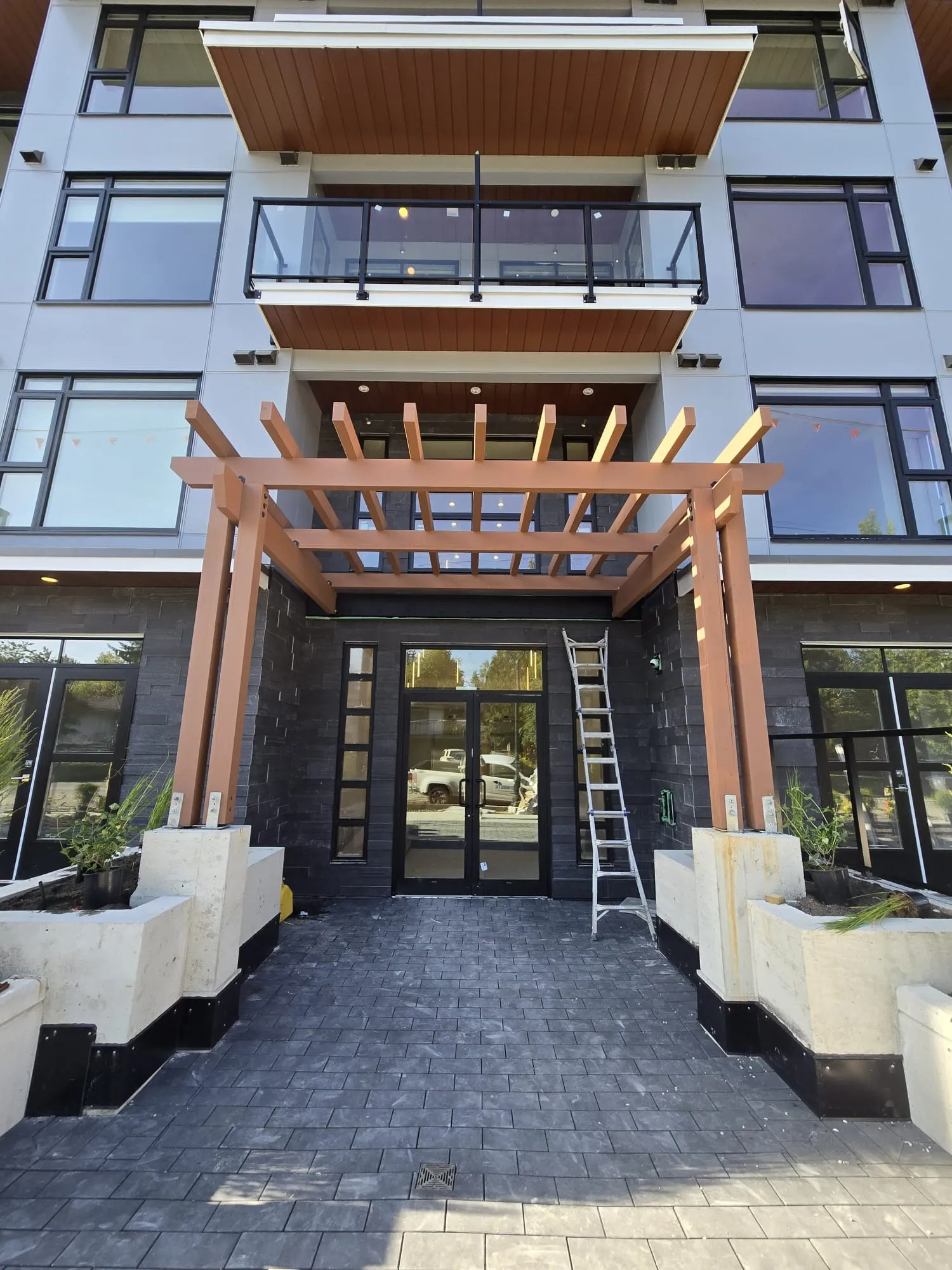 Exterior painting in progress with even coverage and consistent finish