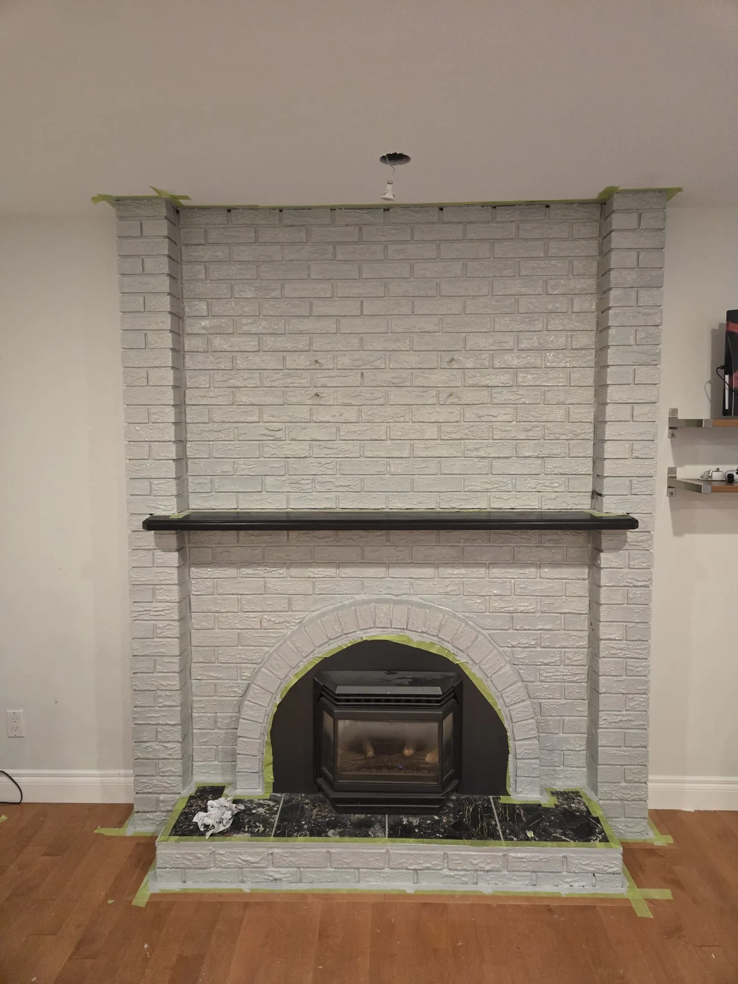 Crisp straight paint lines on feature wall