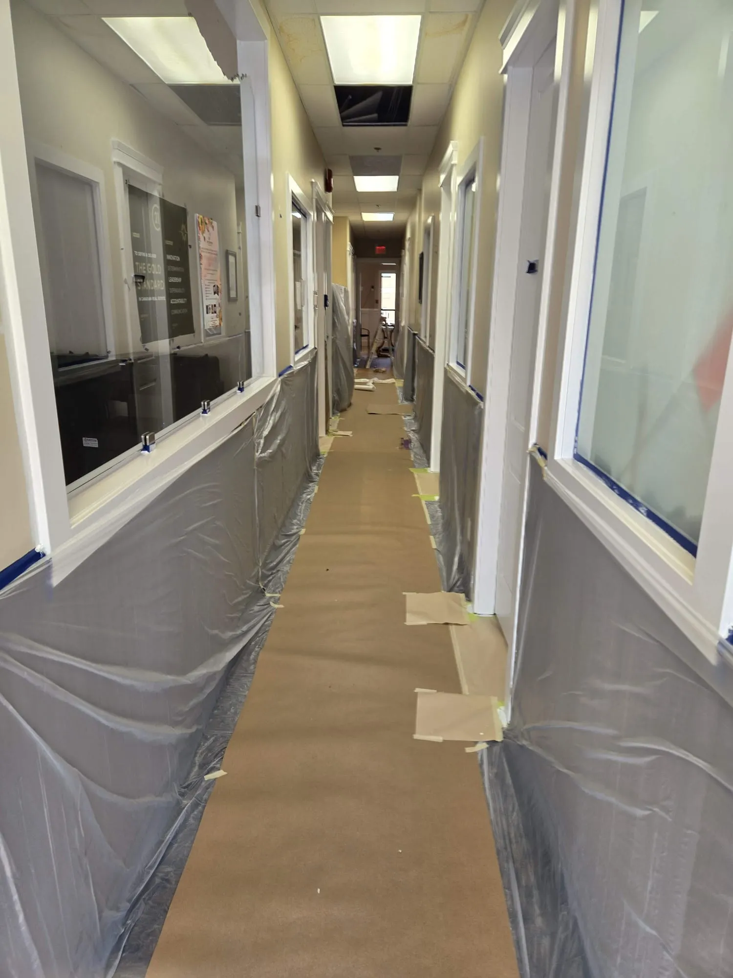 Proper prep work with full surface protection