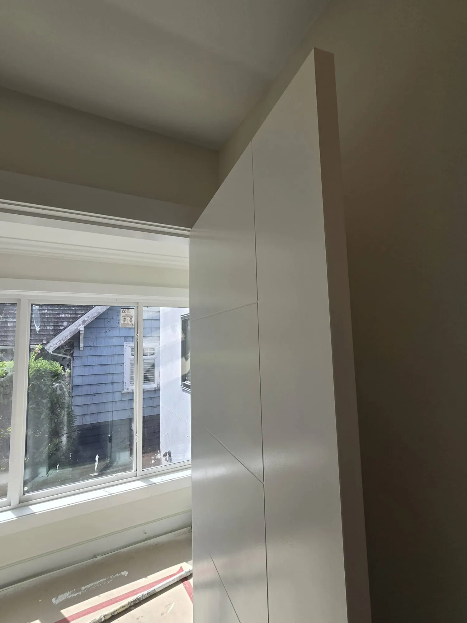 Smooth door finish with clean edges